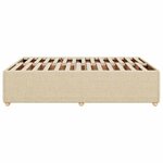 vidaXL Cadre de lit sans matelas crème 140x200 cm tissu