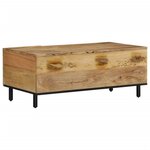 vidaXL Table basse 100x54x40 cm bois de manguier massif