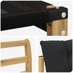 vidaXL Ensemble de canapés d'extérieur 6 pc Blanc et noir