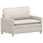 vidaXL Canapé Crème 126 x 81 x 87 5 cm Polyester