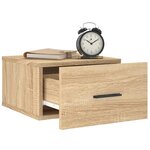 vidaXL Table de chevet murale chêne sonoma 35x35x20 cm