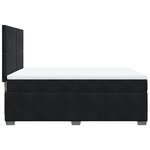 vidaXL Sommier à lattes de lit avec matelas Noir 140x200 cm Velours
