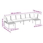 vidaXL Salon de jardin 4 Pièces avec coussins noir aluminium