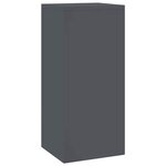 vidaXL Supports pour plantes 2 Pièces Anthracite 24 x 24 x 55 cm Acier