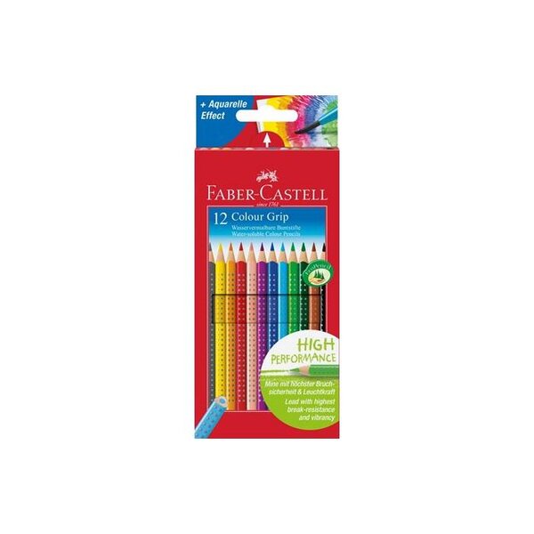 Crayon de couleur Colour Grip étui de 12 pièces Assortis FABER-CASTELL