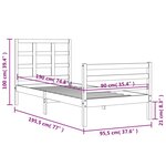 vidaXL Cadre de lit sans matelas bois massif
