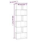 vidaXL Bibliothèque/Séparateur de pièce Chêne marron 60x24x186 cm