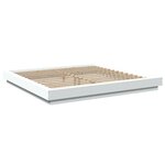 vidaXL Cadre de lit avec lumières LED sans matelas blanc 180x200 cm