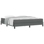 vidaXL Lit à ressorts avec matelas Gris foncé 180 x 200 cm tissu