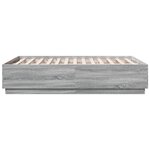 vidaXL Cadre de lit sans matelas sonoma gris 135x190 cm