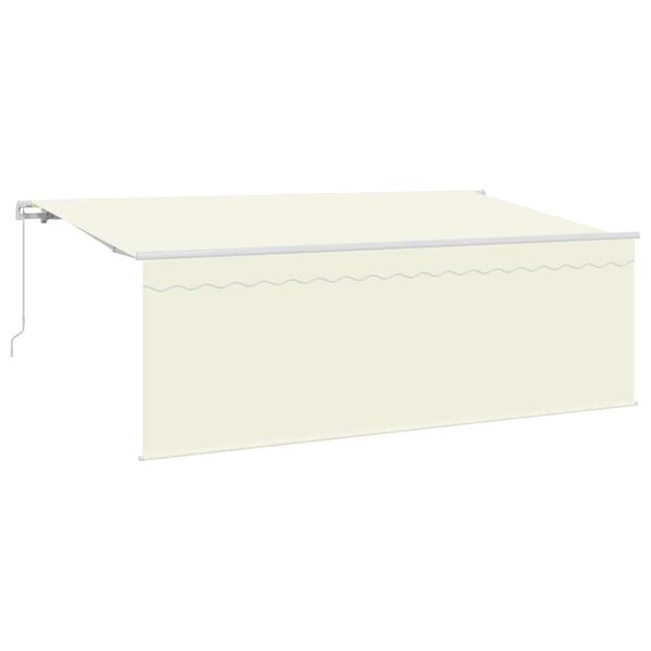 vidaXL Auvent Rétractable Crème 400 x 200 cm Polyester et Aluminium