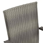 vidaXL Chaises empilables d'extérieur lot de 6 Gris Résine tressée