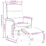 vidaXL Fauteuil inclinable avec repose-pied noir tissu