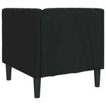 vidaXL Fauteuil Chesterfield Argyle Noir 71 x 74.5 x 70.5 cm Faux cuir