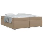 vidaXL Cadre de lit Cappuccino 200 x 200 cm Faux cuir