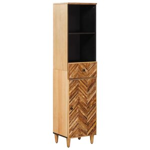 vidaXL Cabinet de salle de bain avec tiroir Marron 38 x 33 5 x 160 cm