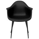 vidaXL Chaises à manger lot de 4 noir PP