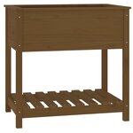 vidaXL Jardinière avec étagère Marron miel 82 5x54x81 cm Bois de pin