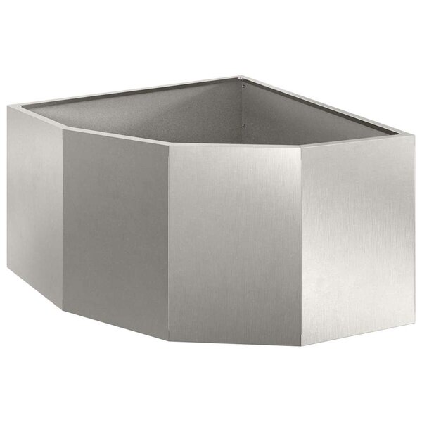vidaXL Jardinière d'Angle Argent 60 x 60 x 35 cm Acier inoxydable