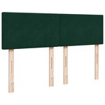 vidaXL Sommier à lattes de lit et matelas Vert foncé 140x200cm Velours