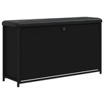 vidaXL Banc à chaussures avec tiroir rabattable noir 102x32x56 cm