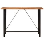 vidaXL Table de bar 150x70x107 cm bois massif d'acacia et fer