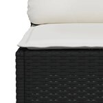 vidaXL Salon de jardin 9 Pièces avec coussins noir résine tressée