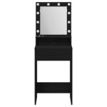 vidaXL Table de Toilette Chêne noir 50 x 41 x 135 cm Bois d'ingénierie