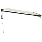 vidaXL Auvent rétractable automatique crème 4x3 m
