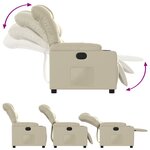vidaXL Fauteuil inclinable Crème Similicuir