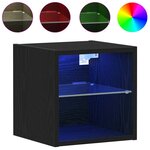 vidaXL Meuble TV Noir 30 x 28 5 x 30 cm Bois d'ingénierie