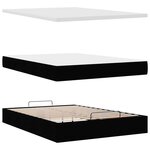 VidaXL Cadre de lit ottoman avec matelas noir 140x200 cm tissu
