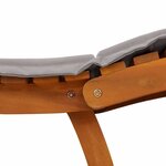 vidaXL Transat avec coussin 2 Pièces Taupe Bois d'Acacia Massif