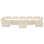 Salon de jardin meuble d'extérieur ensemble de mobilier palette 8 pièces bois d'épicéa imprégné 02_0018516