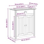 vidaXL Armoire de lavabo de salle de bain BODO blanc 70x35x80 cm