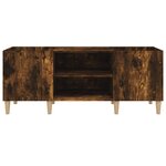 vidaXL Armoire à disques chêne fumé 121x38x48 cm bois d'ingénierie