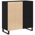 vidaXL Meuble à vinyles Chêne noir 85 x 38 x 89 cm Bois d'ingénierie