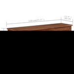 vidaXL Boîte de rangement 110x30x40 cm Bois de manguier solide