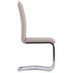 vidaXL Chaises à manger cantilever lot de 2 cappuccino similicuir