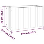 vidaXL Jardinière 59x27 5x35 cm bois massif d'acacia