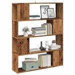 vidaXL Bibliothèque/Séparateur de pièce vieux bois 100x24x124 5 cm