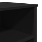 vidaXL Buffet noir 91x35 5x74 5 cm bois d’ingénierie