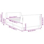vidaXL Cadre de lit pour enfants avec tête de lit Gris clair 90x200 cm