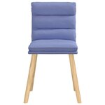 vidaXL Chaises à manger lot de 6 bleu jean tissu