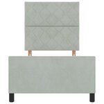 Cadre de lit vidaXL Gris clair 90x190 cm Velours