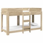 vidaXL Lit Superposé pour Enfants Chêne Sonoma 75 x 190 cm