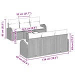 vidaXL Ensemble de canapé de jardin 7 pièces avec coussins Beige Rotin synthétique