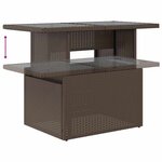 vidaXL Salon de jardin avec coussins 9Pièces marron résine tressée acacia