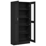 vidaXL Bibliothèque Chêne noir 82.5 x 30.5 x 185 cm Bois d'ingénierie