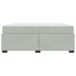 vidaXL Cadre de lit avec matelas Gris clair 180 x 200 cm tissu